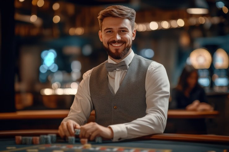 Antarmuka aplikasi mobile dewagacor menampilkan meja VIP Roulette dengan kontrol taruhan yang responsif